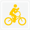 ícono movilidad en bicicleta ícono