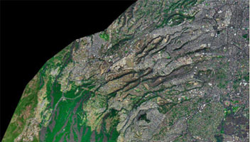 Zona de Barrancas al poniente de la ciudad imagen satélital barrancas